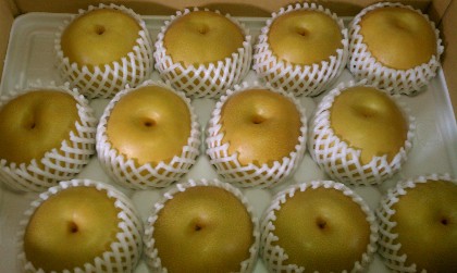 荒尾梨　フルーツキャップ装着